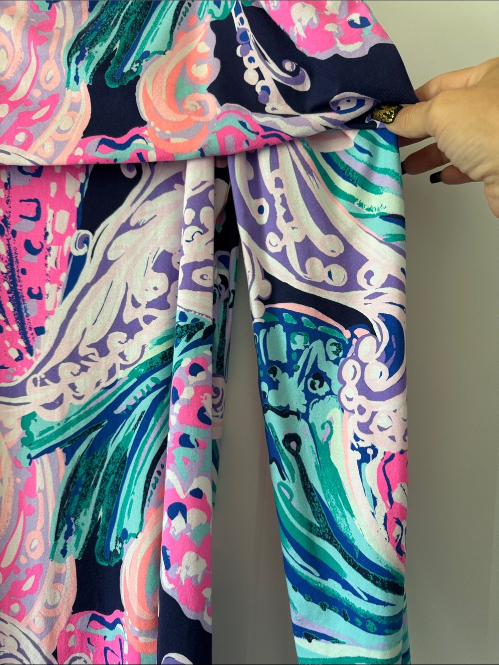 Lilly Pulitzer Pink Teal Off the shoulder - Picture 6 of 8